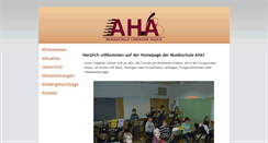 Desktop Screenshot of musikschule-aha.de