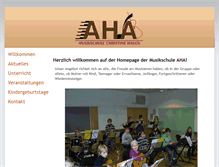 Tablet Screenshot of musikschule-aha.de